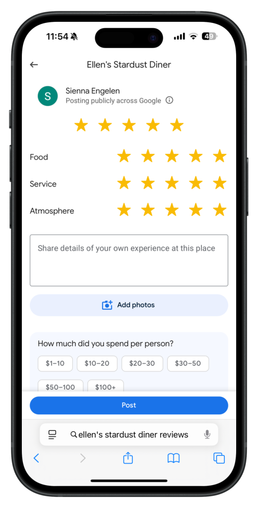 reviews wordt achtergelaten